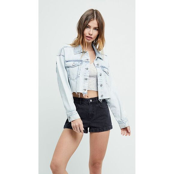 PacSun Pants - PacSun Washed Black Denim Mom Shorts‎ NWT